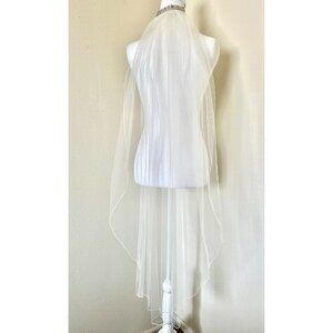 Simple Bridal Veil In Off White With Hair Comb 43" Long from Nordstrom